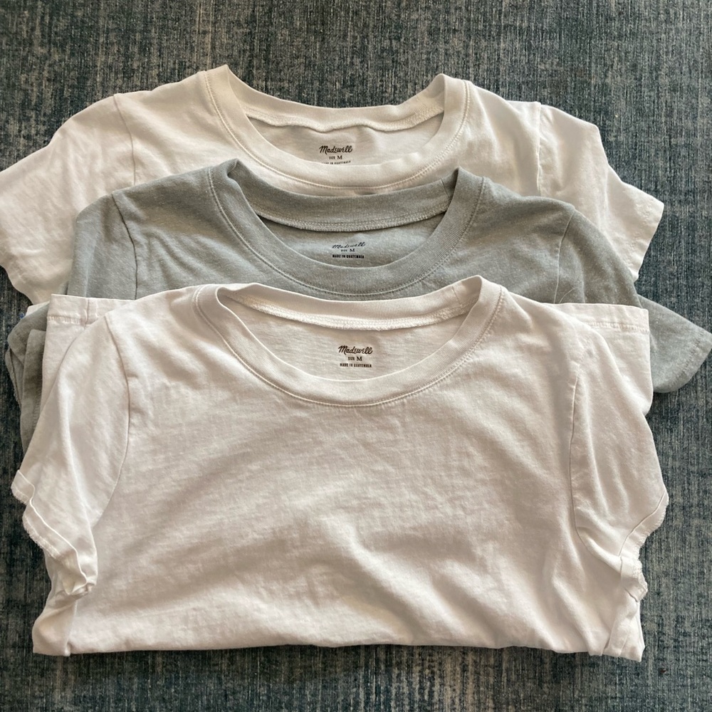 Lot of 3 Madewell Softfade Cotton Perfect Vintage Tee